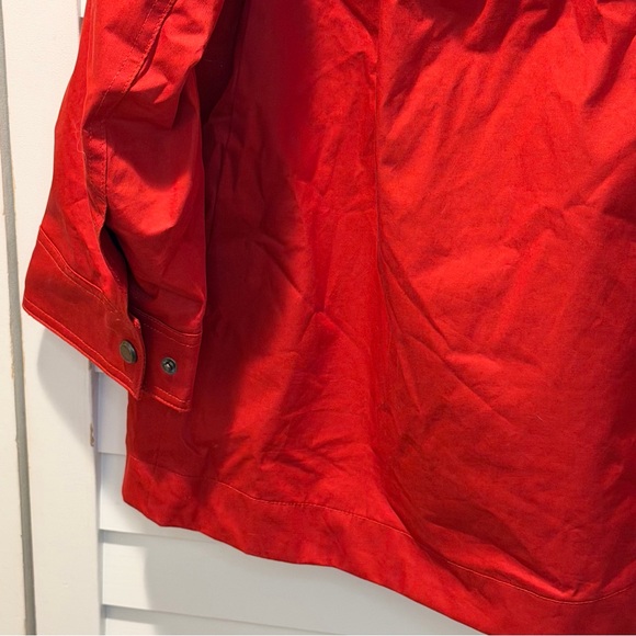 Hunter Red Water Resistant Cotton Smock Jacket XXL Hooded Raincoat - Picture 13 of 16